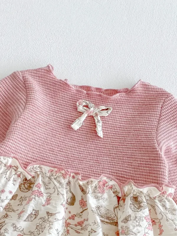 pelele punto y estampado floral